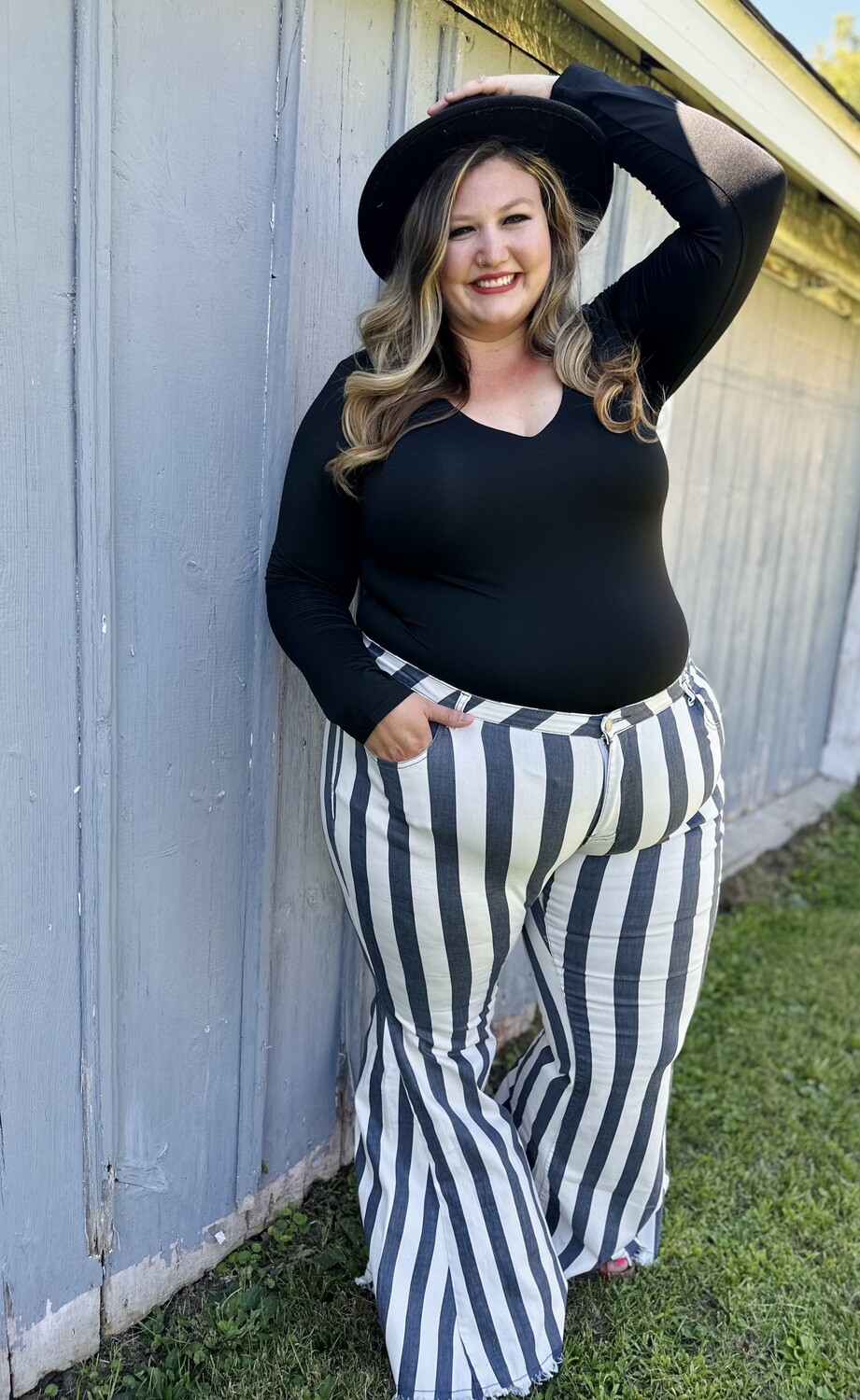 Plus Size V-Neck Bodysuit