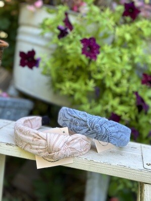 Paisley Suede Knotted Headband