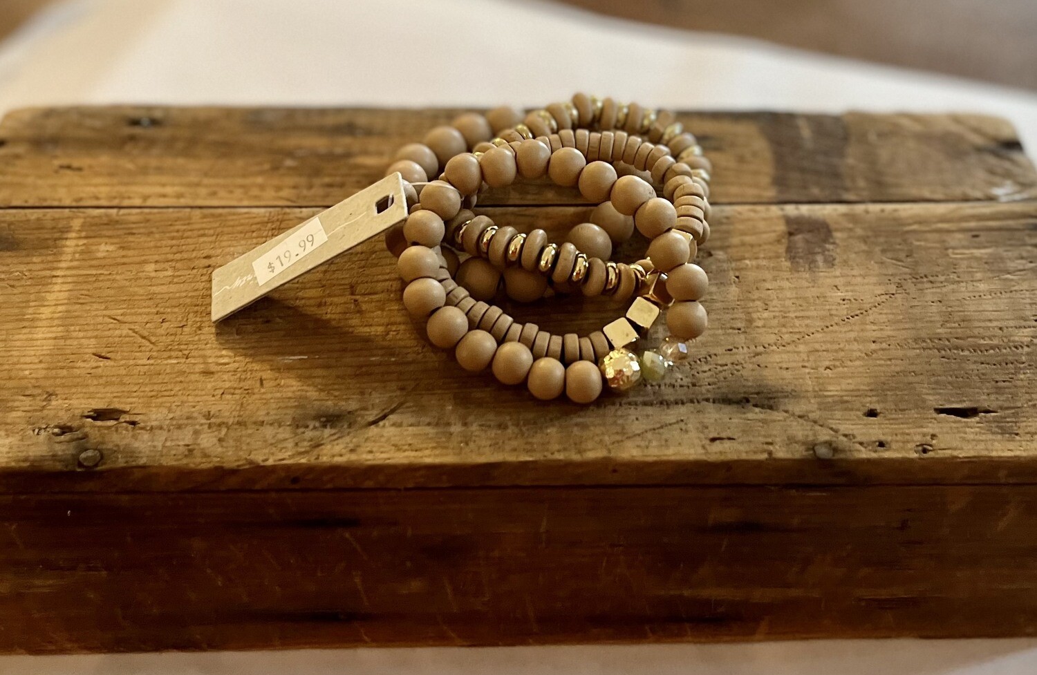 4-strand Wood Beaded Bracelet Set