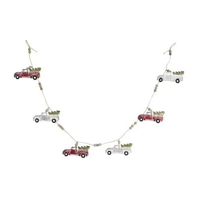 Tin Truck Christmas Tree Garland
