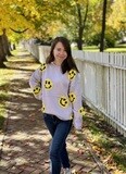 Light Purple Happy Face Sweater