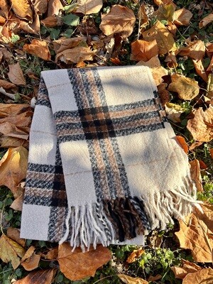 Plaid Scarf - Beige