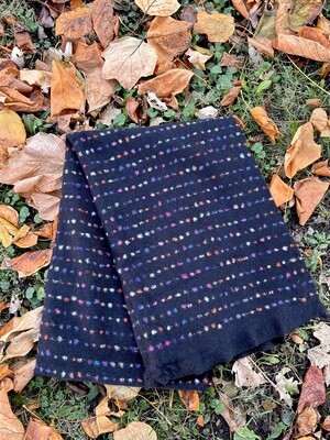 Multi-Color Dotted Scarf - Black