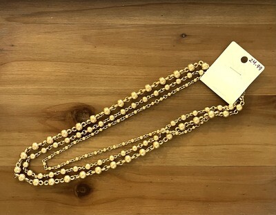 Metal Ball Layered Chain Necklace