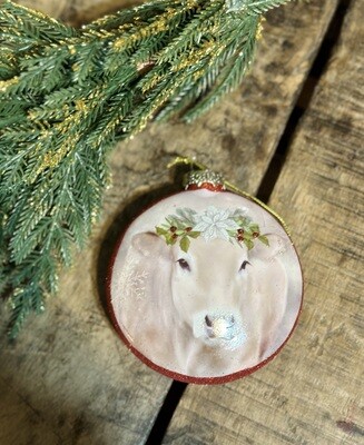 Xmas Cow Ornament