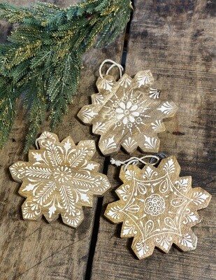 Handpainted Snowflake Ornament