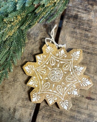 Handpainted Snowflake Ornament
