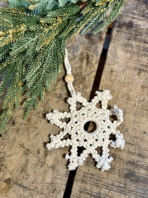 Macrame Snowflake Ornament
