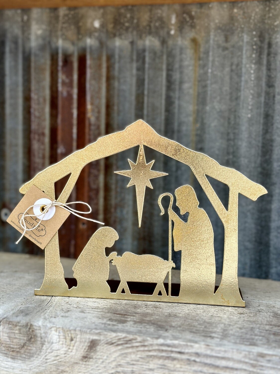 Gold Tin Nativity