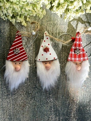 Wood Gnome Ornaments