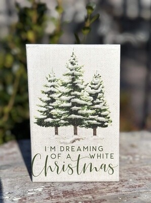White Christmas Sign
