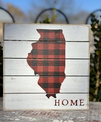 Buffalo Plaid Bishop Hill Sign