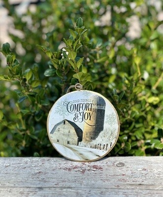 Barn Disk Ornament