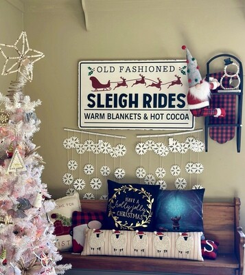 Painted Sleigh Rides Sign