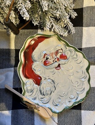 Santa Shaped Cookie Plate