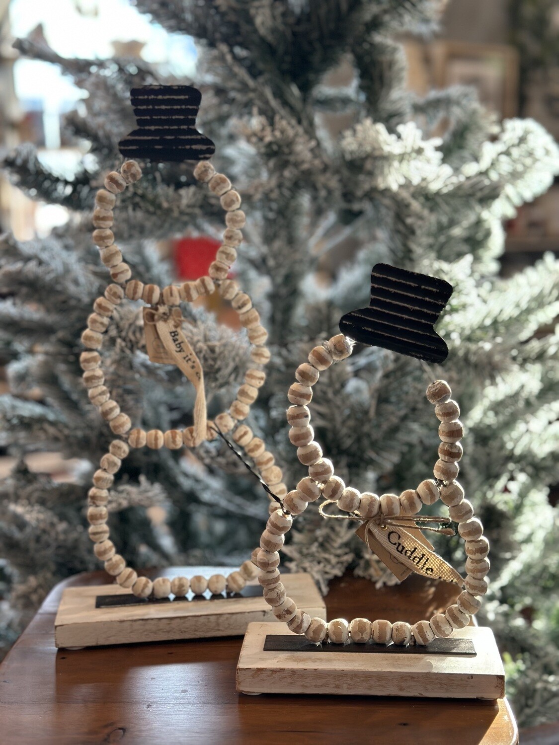 Beaded Snowman Sitter