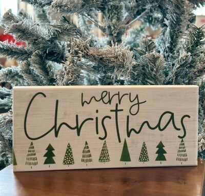Merry Christmas Trees Sign
