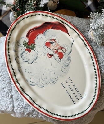 Vintage Santa Platter