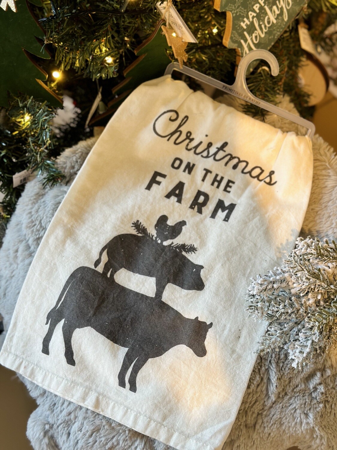 Christmas On The Farm Towel