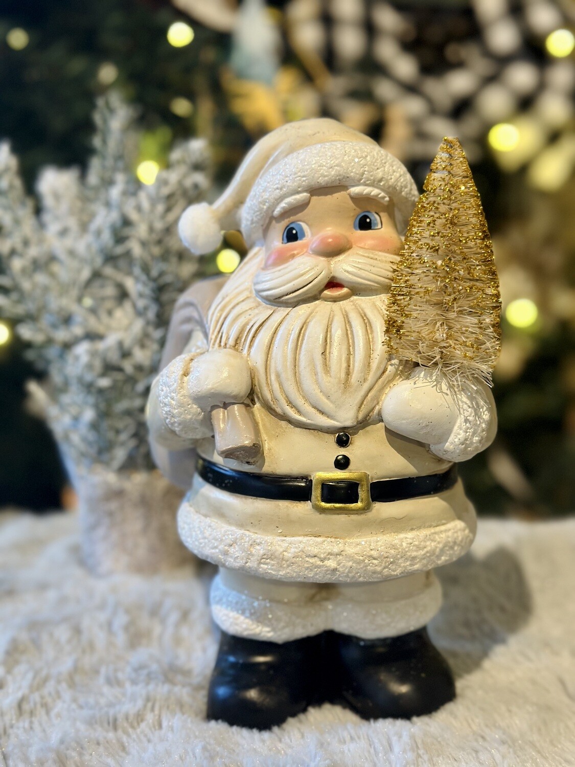 Large Santa with Tree Figure 