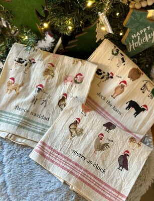 Farm Christmas Towels