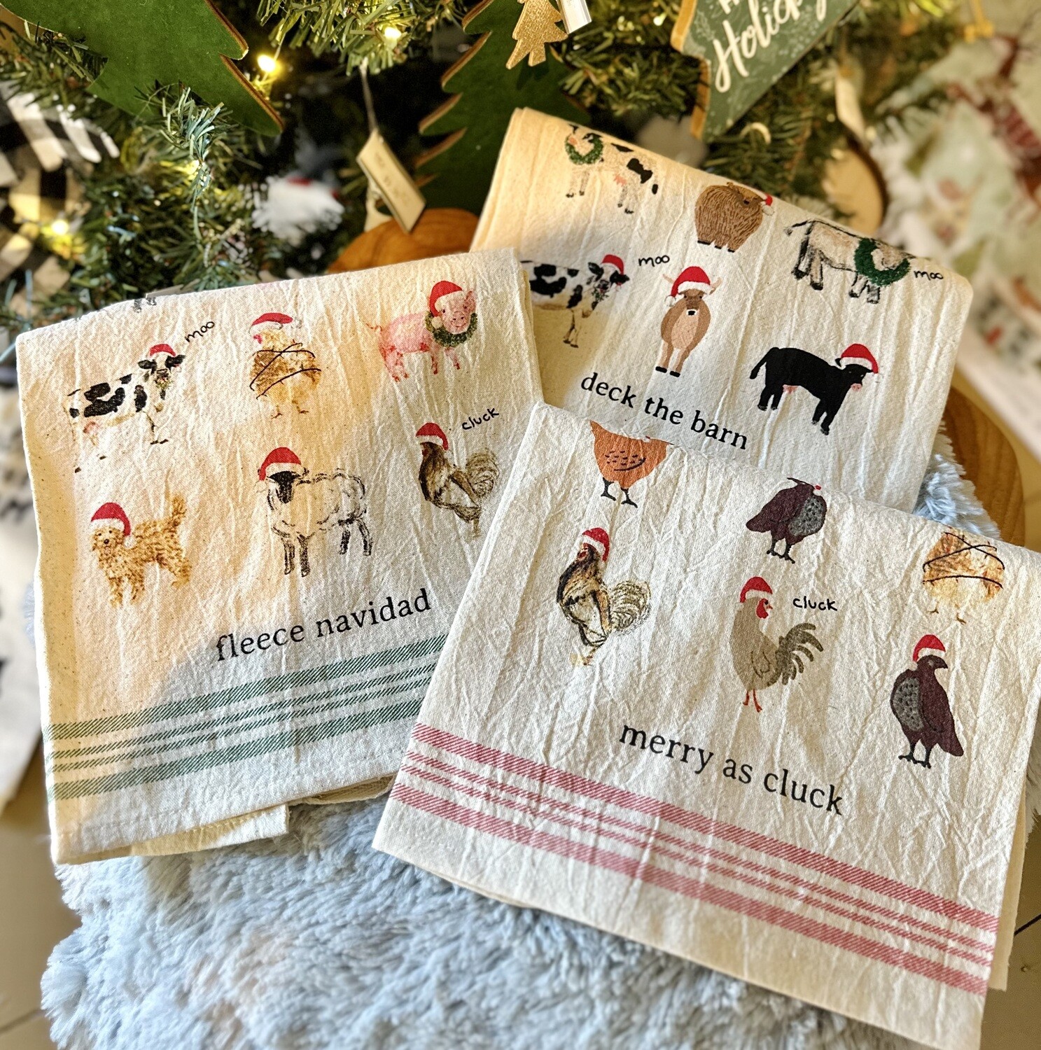 Farm Christmas Towels