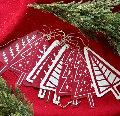 Red & White Tree Garland