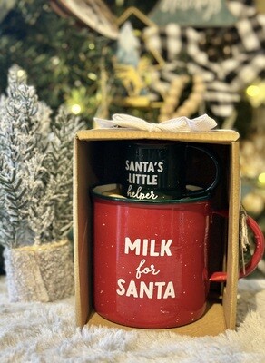 Santa Enamel Mug Set
