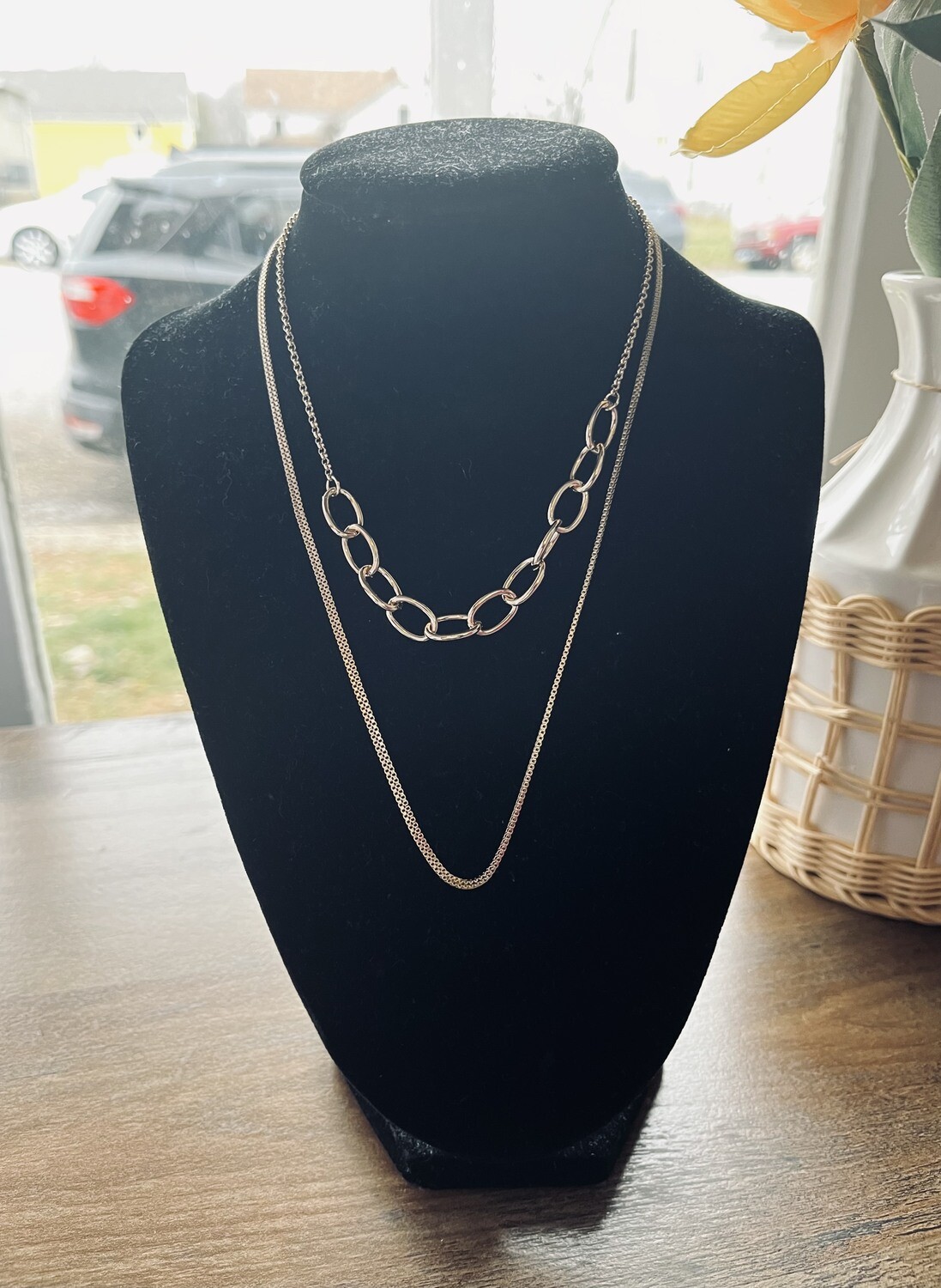 Two-Layer Chain Necklace