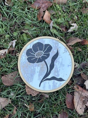 Antique Floral Mirror