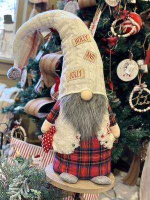 Holly XL Light Up Gnome Sitter