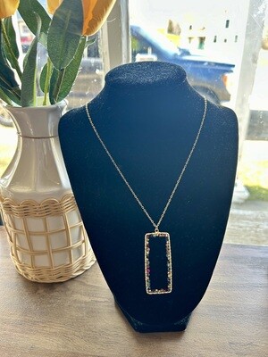 Multi Colored Rectangle Necklace