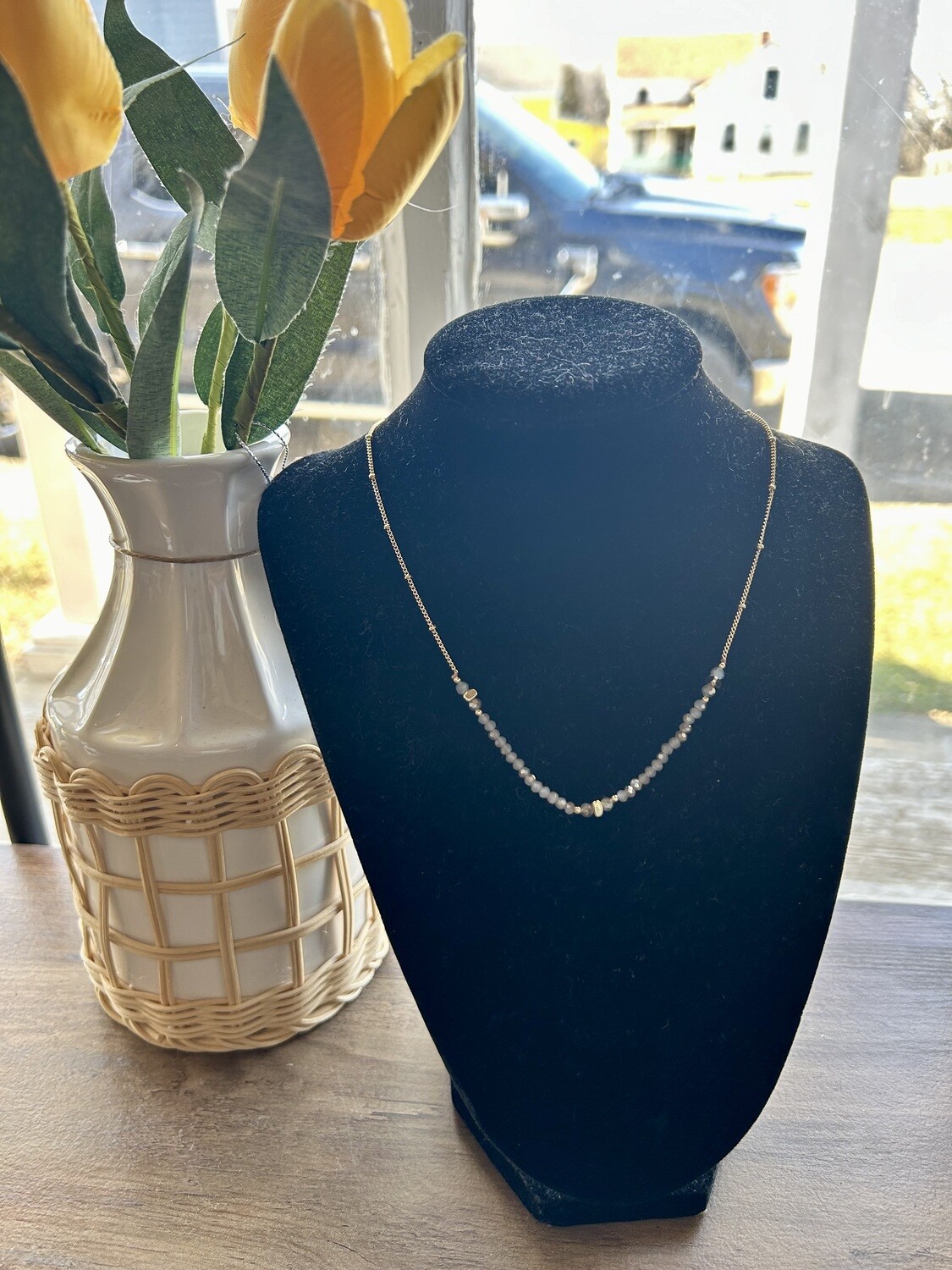 Neutral Beaded Necklace