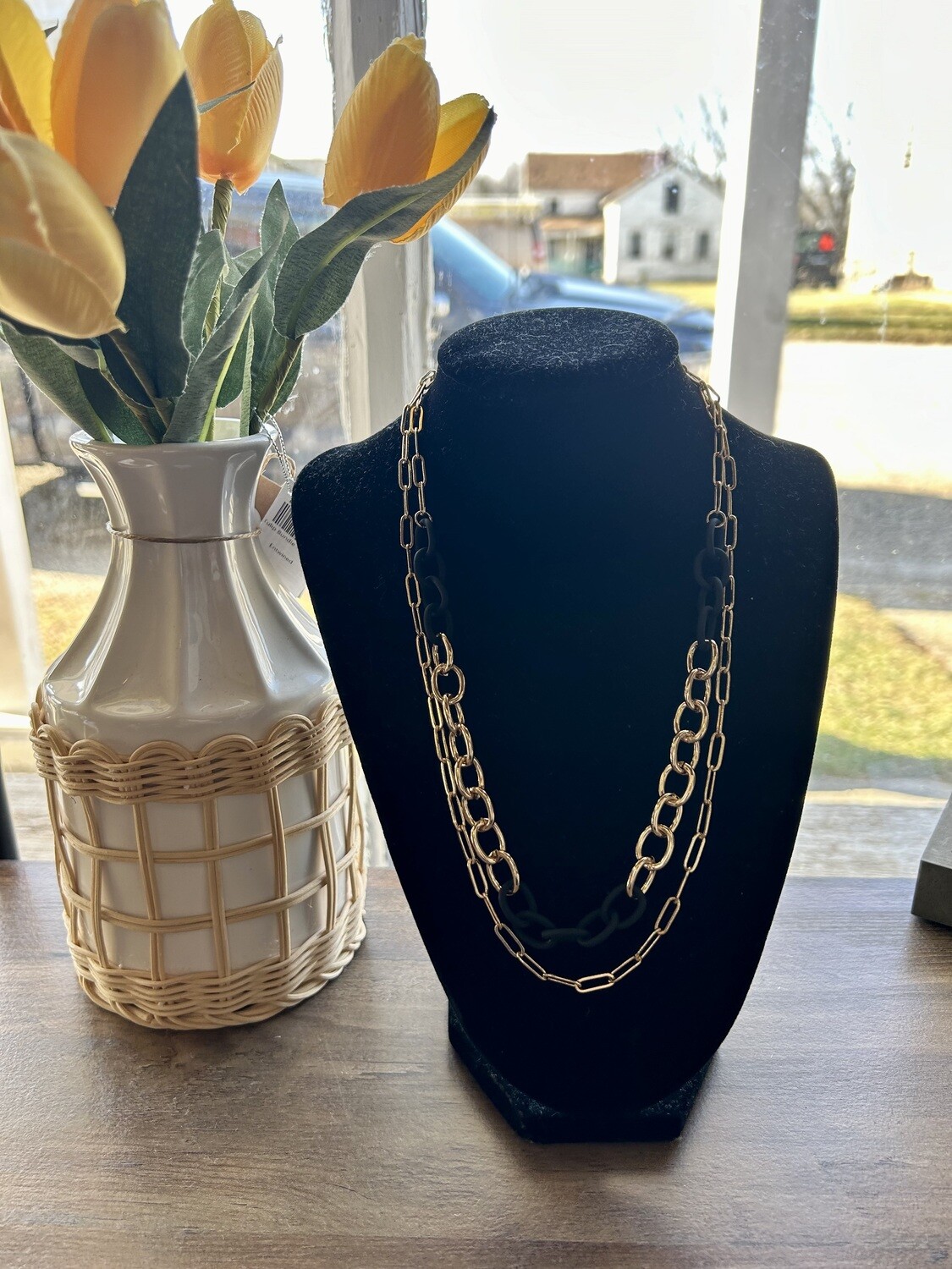Black and Gold Double Chain