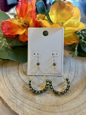 Dangle Beaded Hoops