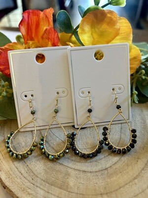 Dangle Beaded Hoops