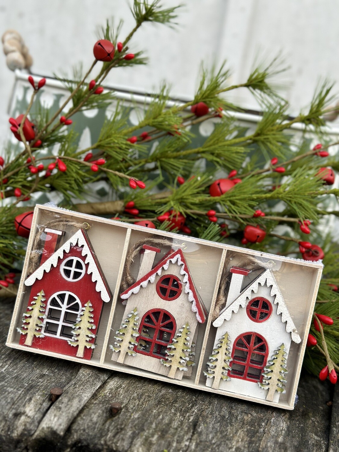 6 Pack of House Ornaments