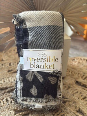 Tan Reversible Plaid Blanket 