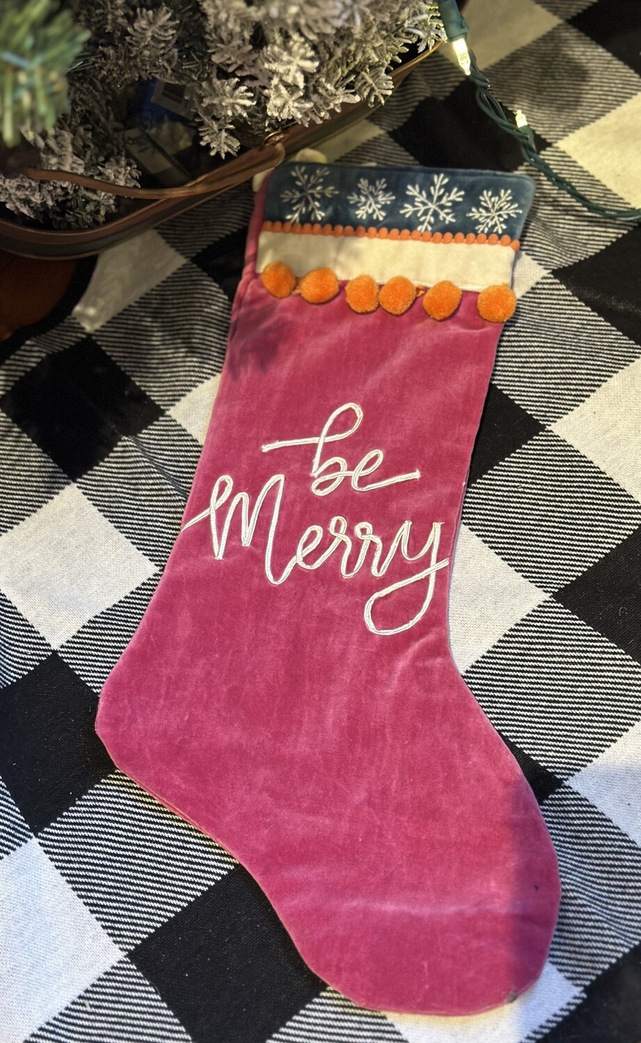Be Merry Colorful Stocking