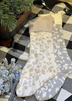 Cheetah Chenille Stocking