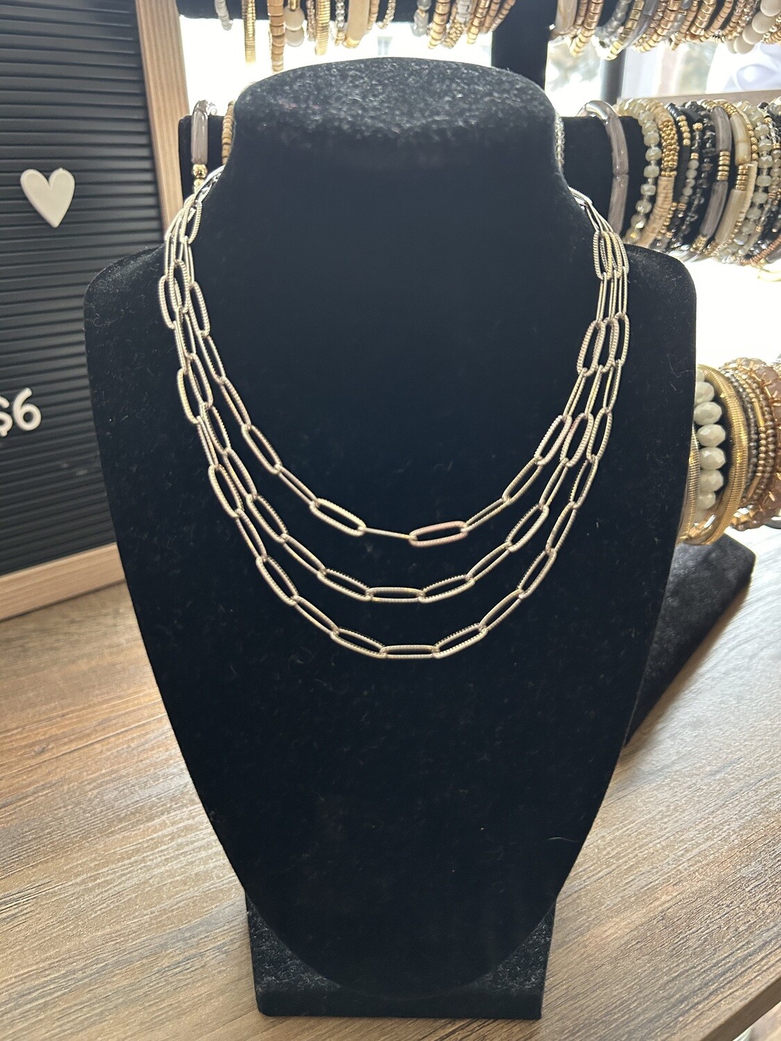 3 Layer Chain Necklace 