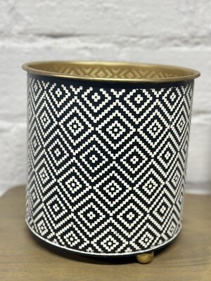 Black & White, Gold Planter