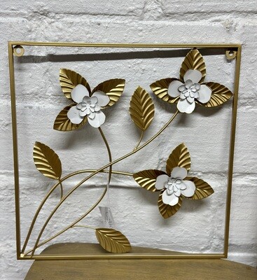Gold Iron Flower Wall Decor