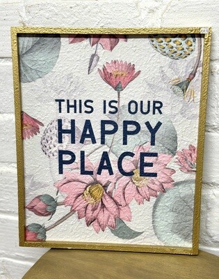 Gold Frame Wall Decor W Flowers