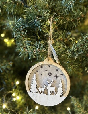 LED Deer Tree Ornament 