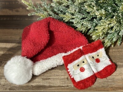 Santa Sock &amp; Hat Set