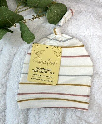 Copper Pearl Baby Top Knot Hat