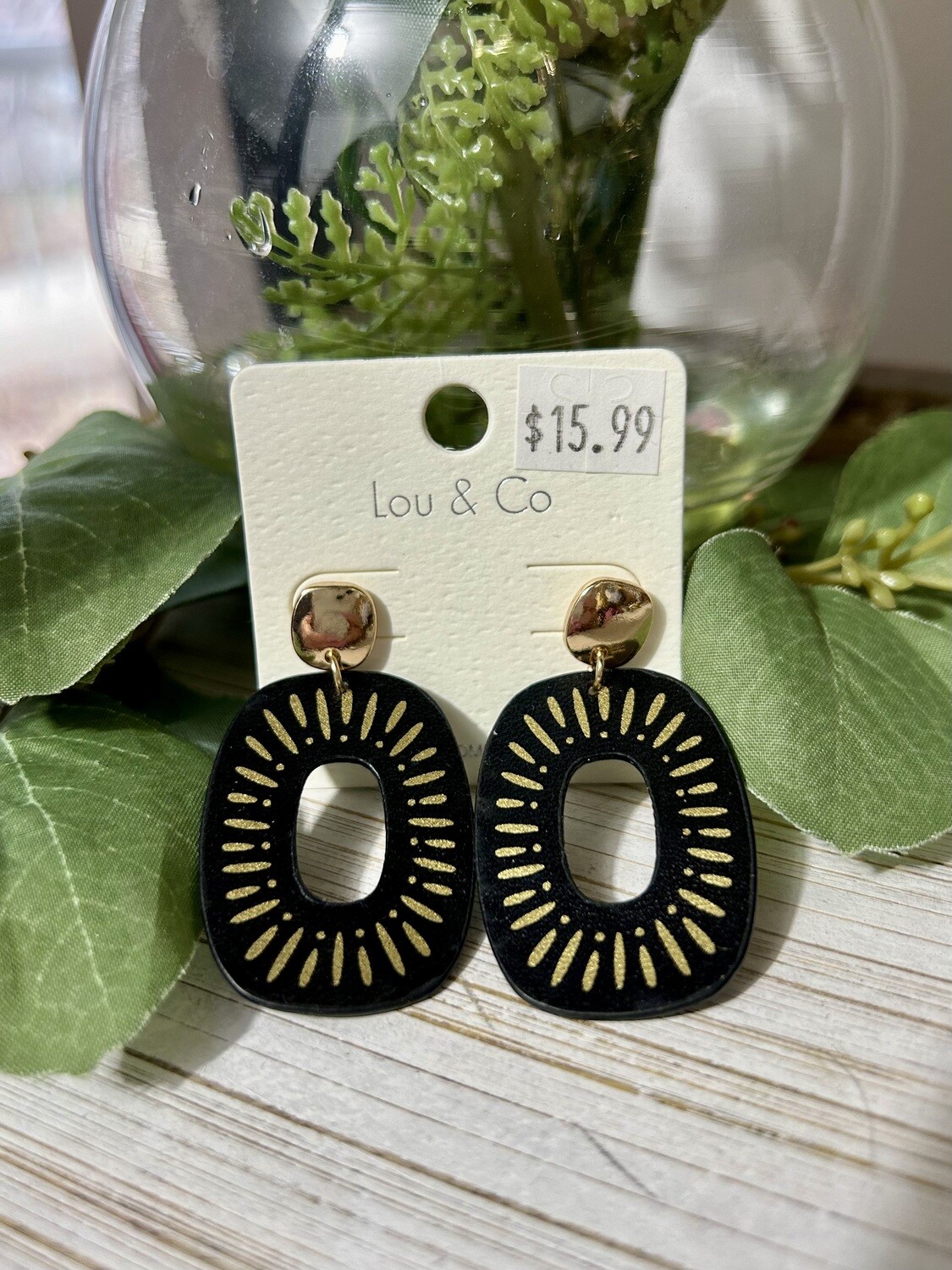 Faux Leather Dangle Earrings