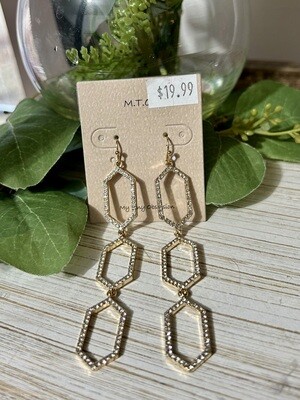 Three-Tier Crystal Dangle Earrings