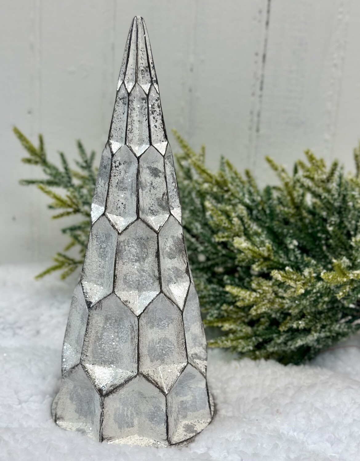Geometric Frosted Mini Trees